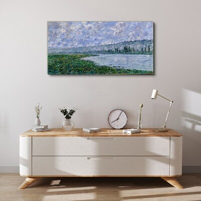 Foto op canvas De Seine bij Vétheuil Monet