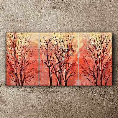 Foto op canvas Herfstbomen in pastelkleuren
