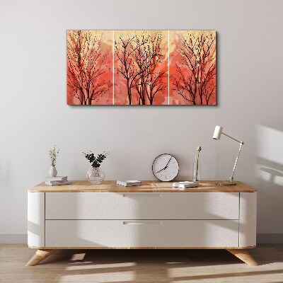Foto op canvas Herfstbomen in pastelkleuren