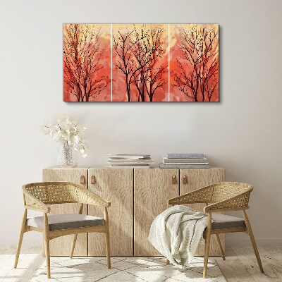 Foto op canvas Herfstbomen in pastelkleuren