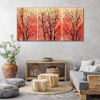 Foto op canvas Herfstbomen in pastelkleuren