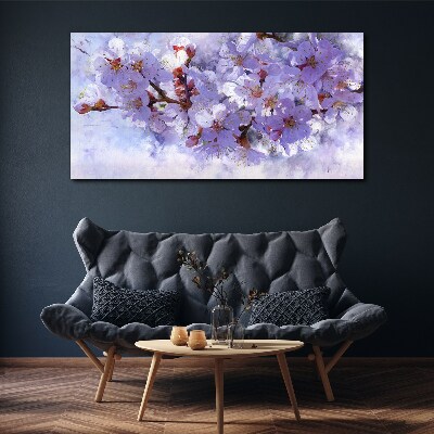 Schilderij op doek Bloemengenot in paarse tinten