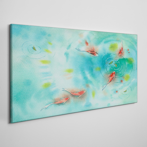 Foto op canvas Kalm water met vissen