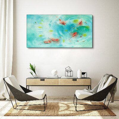 Foto op canvas Kalm water met vissen