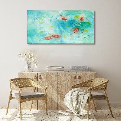 Foto op canvas Kalm water met vissen