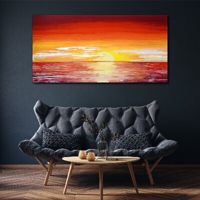 Foto op canvas Zonsondergang over de zee