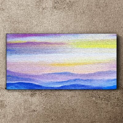 Schilderij op doek Ochtendlandschap in pasteltinten