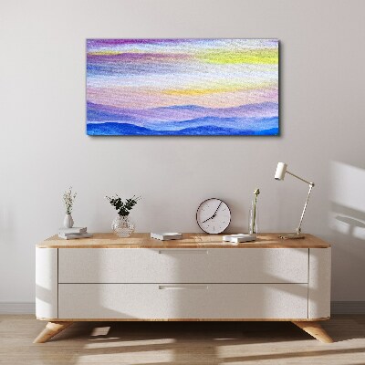 Schilderij op doek Ochtendlandschap in pasteltinten