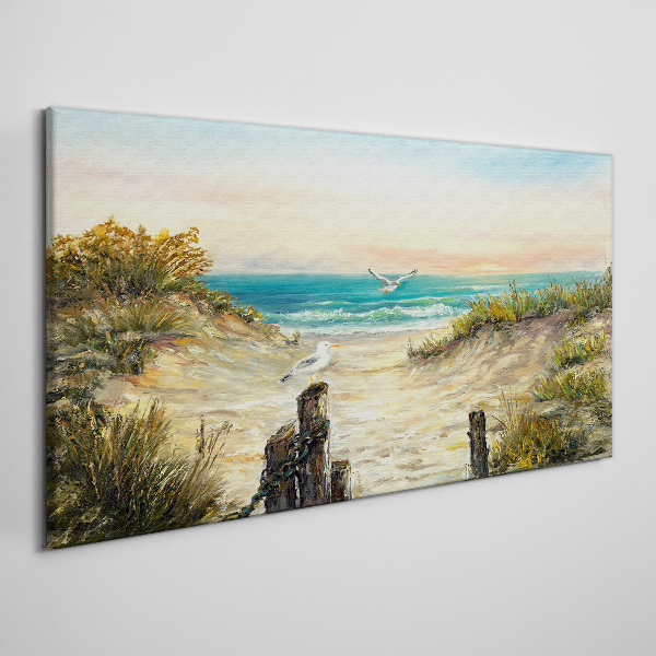 Canvas schilderij Zeelandschap in de ochtend