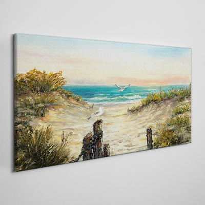 Canvas schilderij Zeelandschap in de ochtend