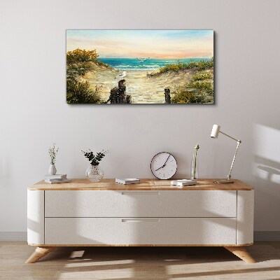 Canvas schilderij Zeelandschap in de ochtend