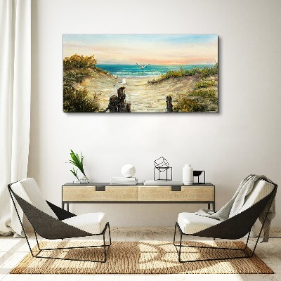 Canvas schilderij Zeelandschap in de ochtend