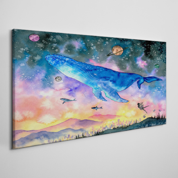 Foto op canvas De ruimtereis van de walvis