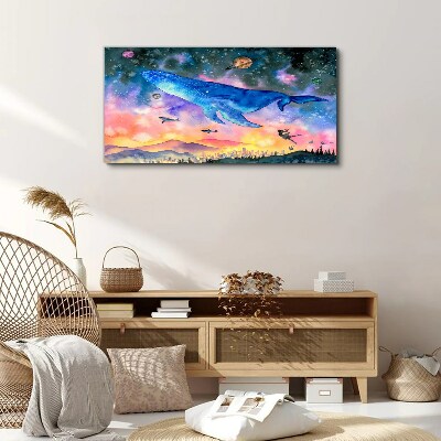 Foto op canvas De ruimtereis van de walvis