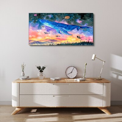 Foto op canvas De ruimtereis van de walvis