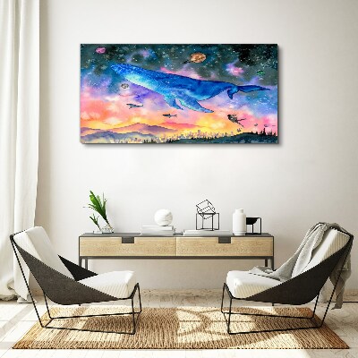 Foto op canvas De ruimtereis van de walvis