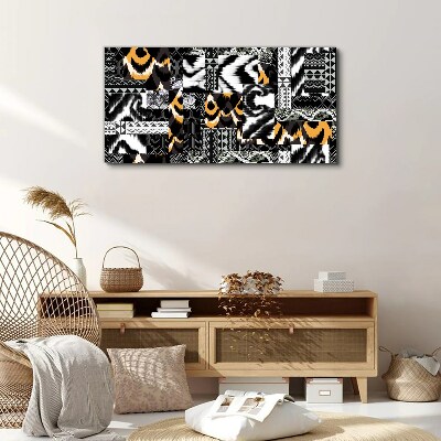 Schilderij op doek Abstracte patronen in monochrome tinten