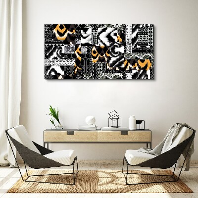 Schilderij op doek Abstracte patronen in monochrome tinten