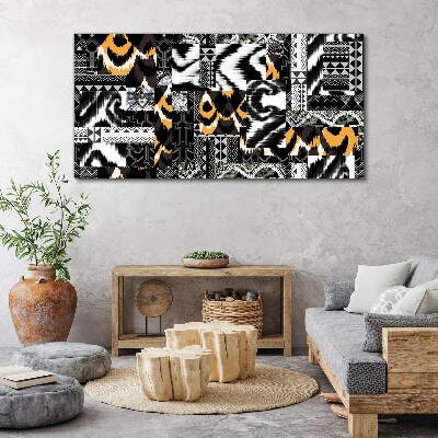 Schilderij op doek Abstracte patronen in monochrome tinten
