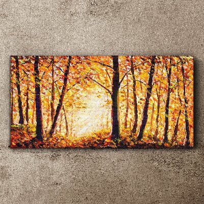 Canvas schilderij Gouden herfst in het bos