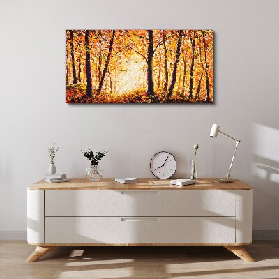 Canvas schilderij Gouden herfst in het bos