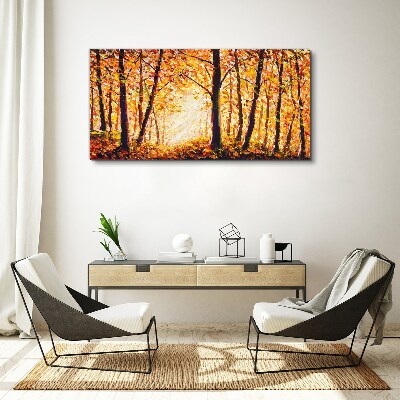 Canvas schilderij Gouden herfst in het bos