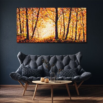 Canvas schilderij Gouden herfst in het bos