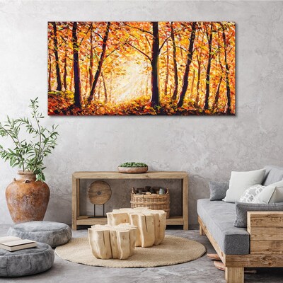 Canvas schilderij Gouden herfst in het bos