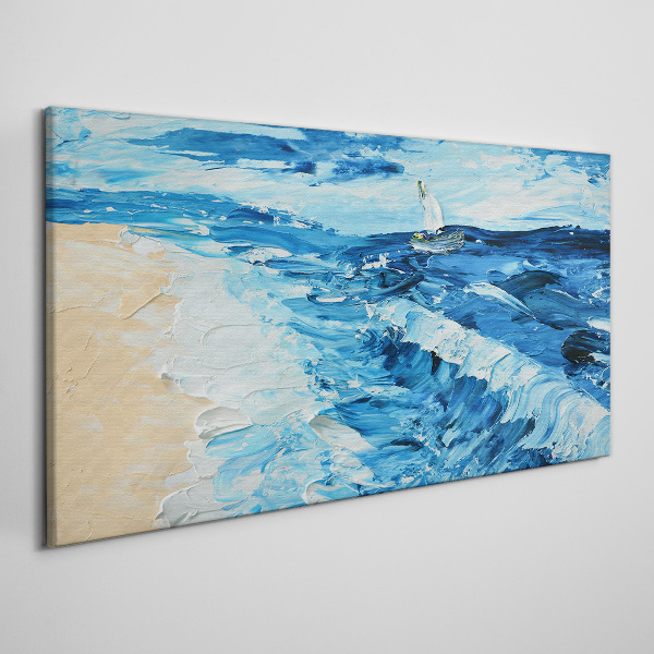 Foto op canvas Kalme zee met een zeilboot