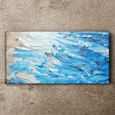 Canvas schilderij Golven in tinten blauw