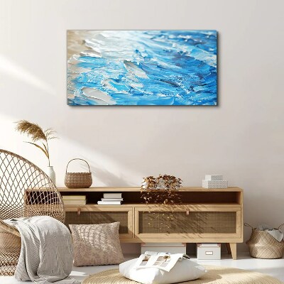 Canvas schilderij Golven in tinten blauw