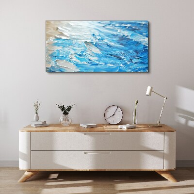Canvas schilderij Golven in tinten blauw