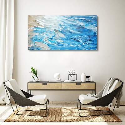 Canvas schilderij Golven in tinten blauw