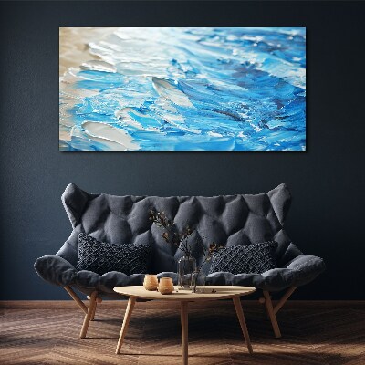 Canvas schilderij Golven in tinten blauw