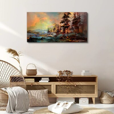 Foto op canvas Mysterieus berglandschap