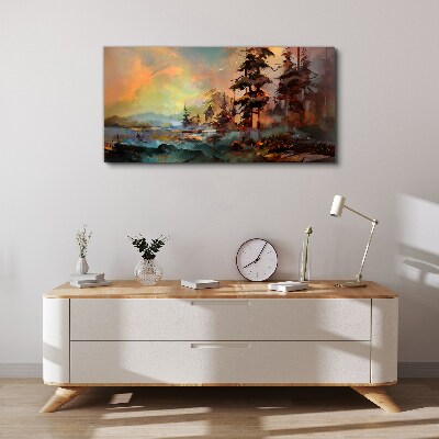 Foto op canvas Mysterieus berglandschap