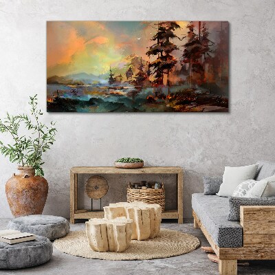 Foto op canvas Mysterieus berglandschap