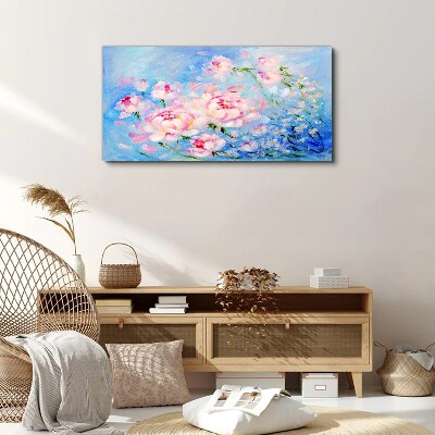 Foto op canvas Bloemenharmonie in blauw