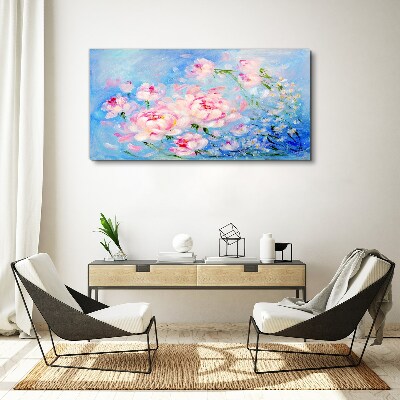 Foto op canvas Bloemenharmonie in blauw