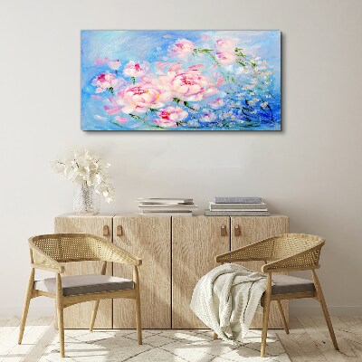 Foto op canvas Bloemenharmonie in blauw