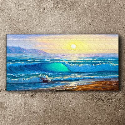 Foto op canvas Een rustige ochtend aan zee