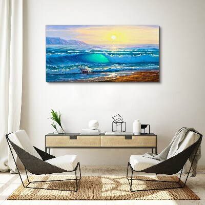 Foto op canvas Een rustige ochtend aan zee