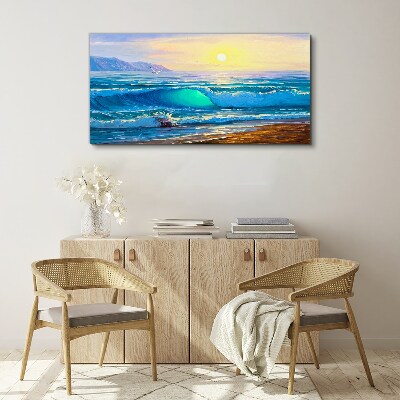 Foto op canvas Een rustige ochtend aan zee