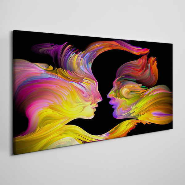 Foto op canvas Emotionele dialoog in kleuren