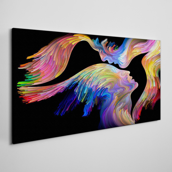 Canvas schilderij Een kleurrijke verbinding van zielen