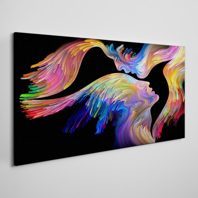 Canvas schilderij Een kleurrijke verbinding van zielen