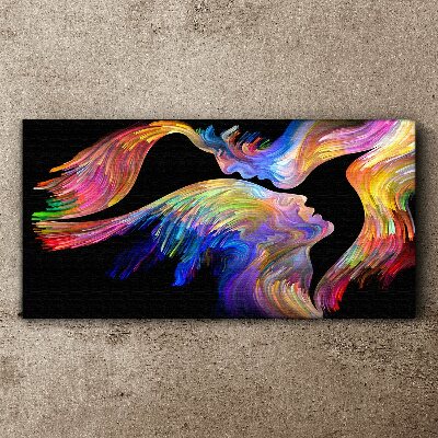 Canvas schilderij Een kleurrijke verbinding van zielen