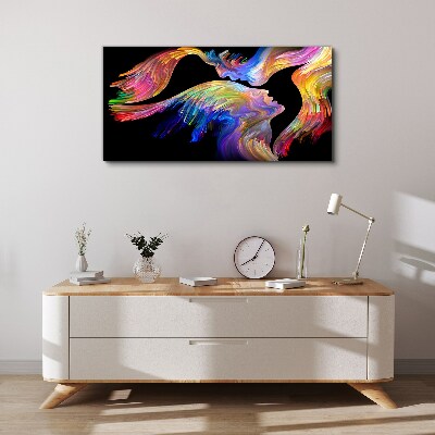 Canvas schilderij Een kleurrijke verbinding van zielen