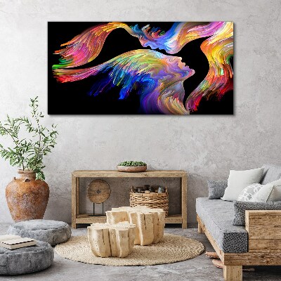 Canvas schilderij Een kleurrijke verbinding van zielen