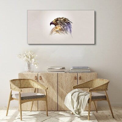 Foto op canvas Portret van een adelaar in delicate tinten